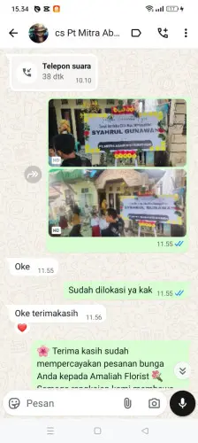 Testimonial Papan Bunga kabupaten malang