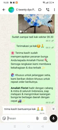 Testimonial Standing Flower kabupaten malang